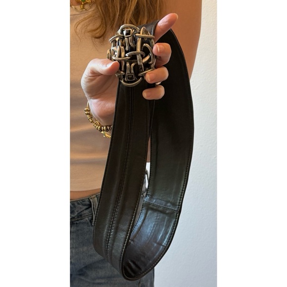 Artistic Silver and Black Metal Belt - Picture 1 of 3